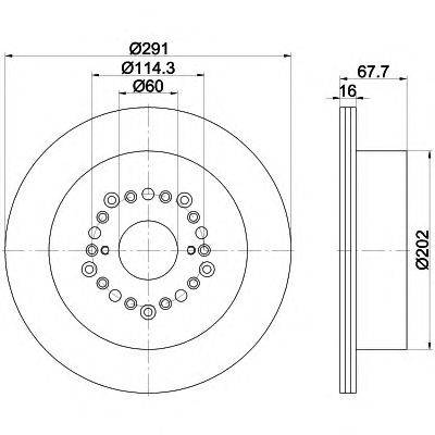 Тормозной диск HELLA PAGID 8DD 355 115-681