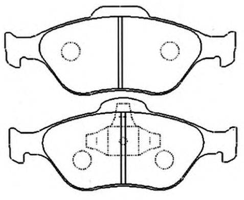 Комплект тормозных колодок, дисковый тормоз ASVA AKD-1247