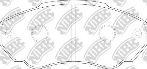 Комплект тормозных колодок, дисковый тормоз NiBK PN0219
