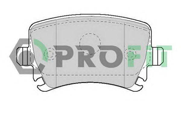Комплект тормозных колодок, дисковый тормоз PROFIT 5000-1636