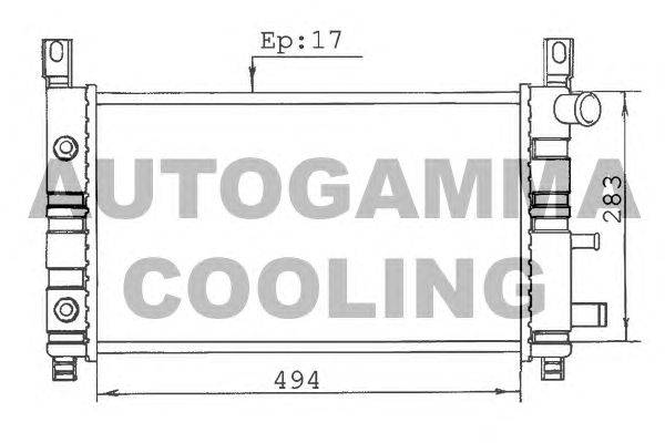 Радиатор, охлаждение двигателя AUTOGAMMA 100353