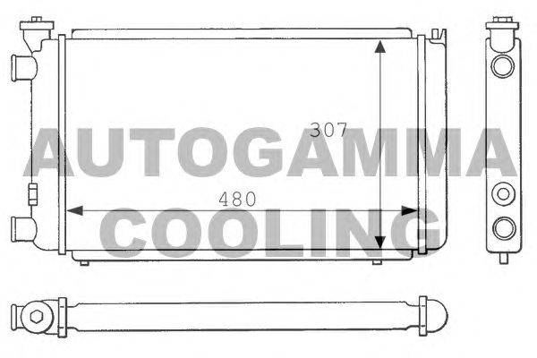 Радиатор, охлаждение двигателя AUTOGAMMA 100842