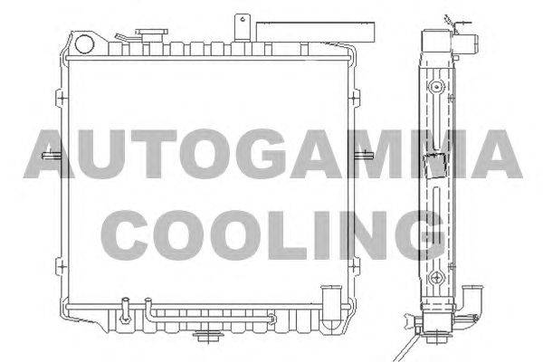 Радиатор, охлаждение двигателя AUTOGAMMA 105261