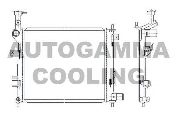 Радиатор, охлаждение двигателя AUTOGAMMA 105843