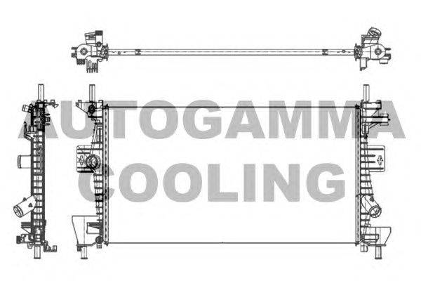 Радиатор, охлаждение двигателя AUTOGAMMA 105917