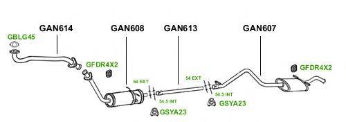 Система выпуска ОГ GT Exhaust 1067