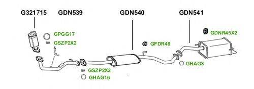 Система выпуска ОГ GT Exhaust 1327