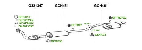 Система выпуска ОГ GT Exhaust 1446