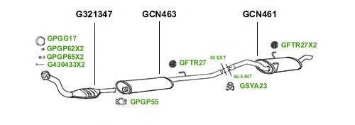 Система выпуска ОГ GT Exhaust 1448
