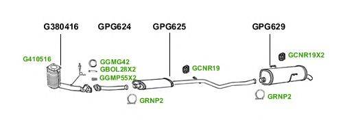 Система выпуска ОГ GT Exhaust 1540