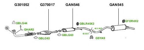 Система выпуска ОГ GT Exhaust 1939