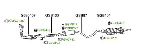 Система выпуска ОГ GT Exhaust 2034