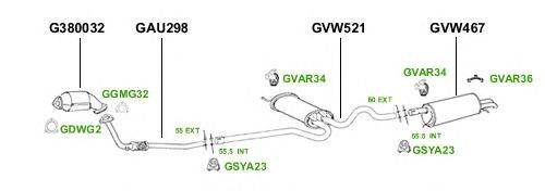 Система выпуска ОГ GT Exhaust 2824