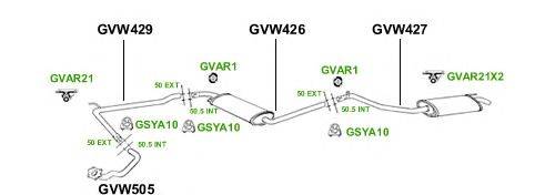 Система выпуска ОГ GT Exhaust 2887