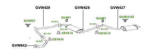 Система выпуска ОГ GT Exhaust 2893