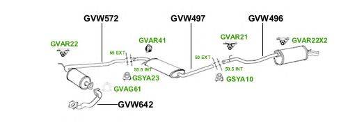 Система выпуска ОГ GT Exhaust 2901