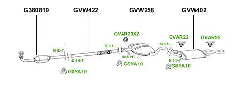 Система выпуска ОГ GT Exhaust 2917