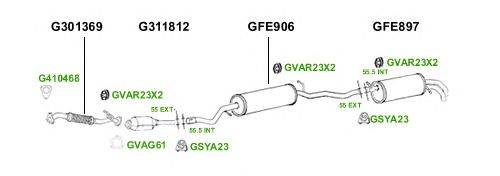Система выпуска ОГ GT Exhaust 4333