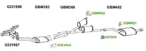 Система выпуска ОГ GT Exhaust 6166