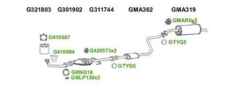 Система выпуска ОГ GT Exhaust 6531