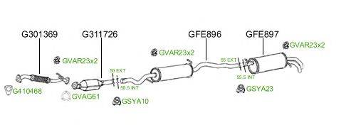 Система выпуска ОГ GT Exhaust 694