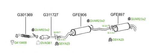 Система выпуска ОГ GT Exhaust 695