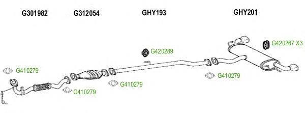 Система выпуска ОГ GT Exhaust 8058