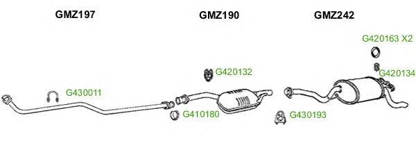 Система выпуска ОГ GT Exhaust 8394