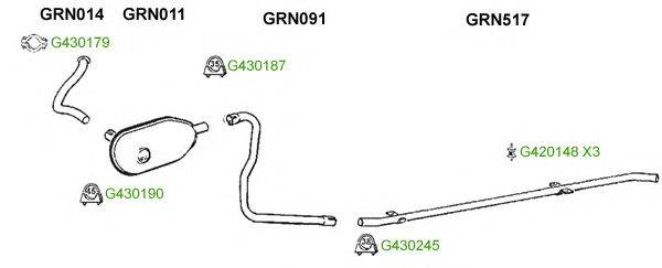 Система выпуска ОГ GT Exhaust 9148