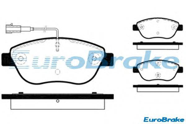 Комплект тормозных колодок, дисковый тормоз EUROBRAKE 5501222364