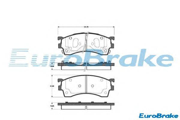 Комплект тормозных колодок, дисковый тормоз EUROBRAKE 5501223241