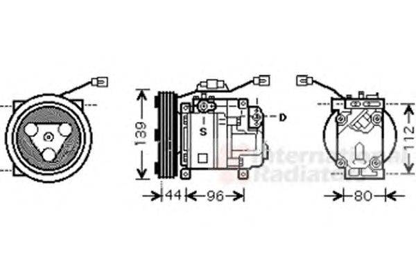 Компрессор, кондиционер VAN WEZEL 2700K198