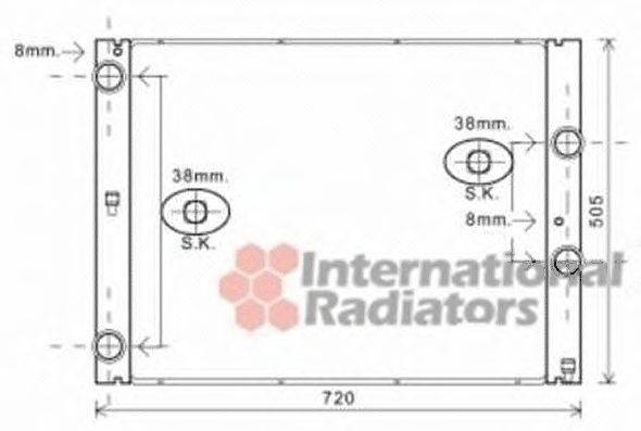 Радиатор, охлаждение двигателя VAN WEZEL 06002404
