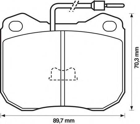 Комплект тормозных колодок, дисковый тормоз DANGEL 425020