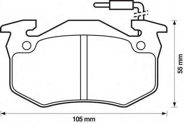 Комплект тормозных колодок, дисковый тормоз REMSA 214432