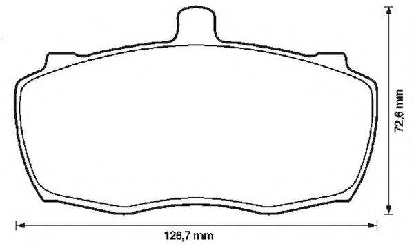 Комплект тормозных колодок, дисковый тормоз JURID 571822J