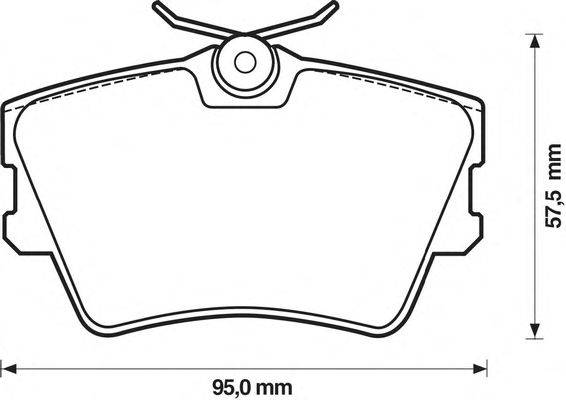 Комплект тормозных колодок, дисковый тормоз JURID 571875J-AS