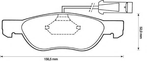 Комплект тормозных колодок, дисковый тормоз REMSA 258711