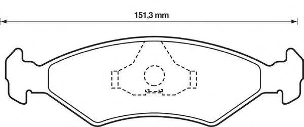 Комплект тормозных колодок, дисковый тормоз JURID 571914J