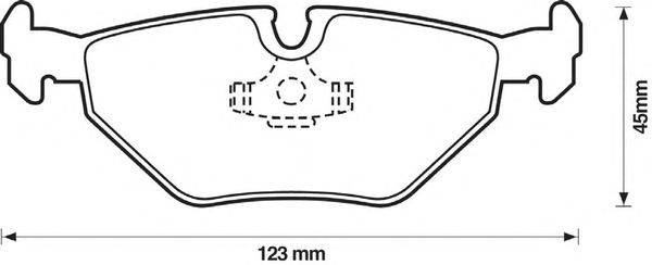 Комплект тормозных колодок, дисковый тормоз JURID 571960JC