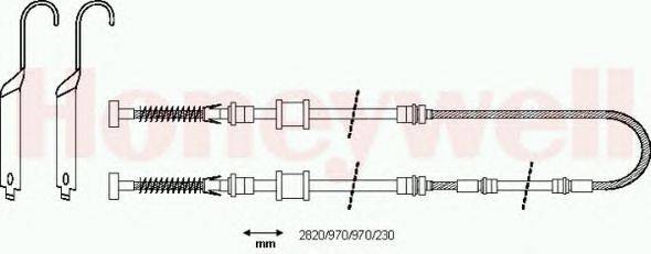 Трос, стояночная тормозная система BENDIX 432981B