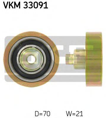 Паразитный / ведущий ролик, поликлиновой ремень SKF VKM 33091