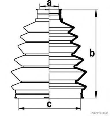 Комплект пылника, приводной вал HERTH+BUSS JAKOPARTS J2863010