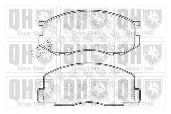 Комплект тормозных колодок, дисковый тормоз QUINTON HAZELL BP512
