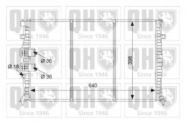 Радиатор, охлаждение двигателя QUINTON HAZELL QER2491
