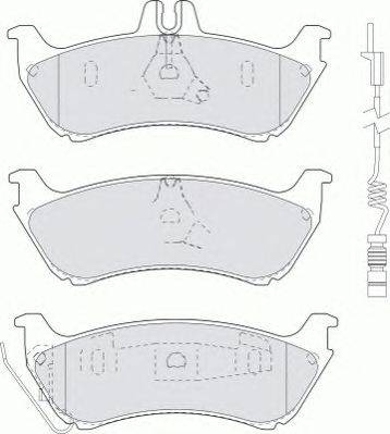 Комплект тормозных колодок, дисковый тормоз MERCEDES-BENZ 1634200520