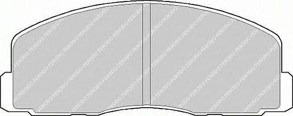 Комплект тормозных колодок, дисковый тормоз FERODO FDB368