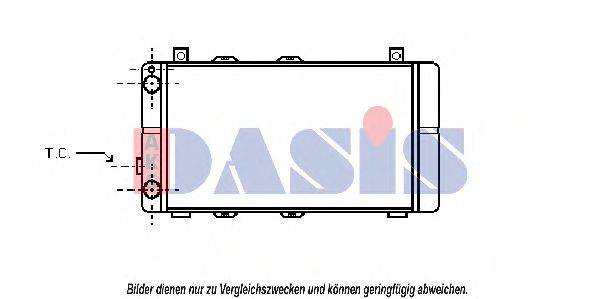 Радиатор, охлаждение двигателя AKS DASIS 490030N