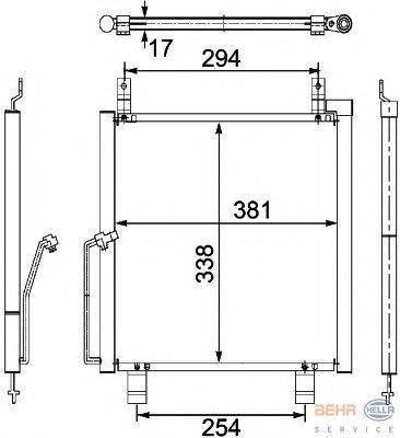 Конденсатор, кондиционер HELLA 8FC 351 304-191