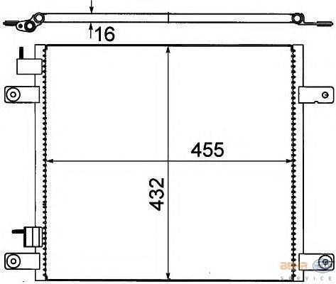 Конденсатор, кондиционер HELLA 8FC351318631